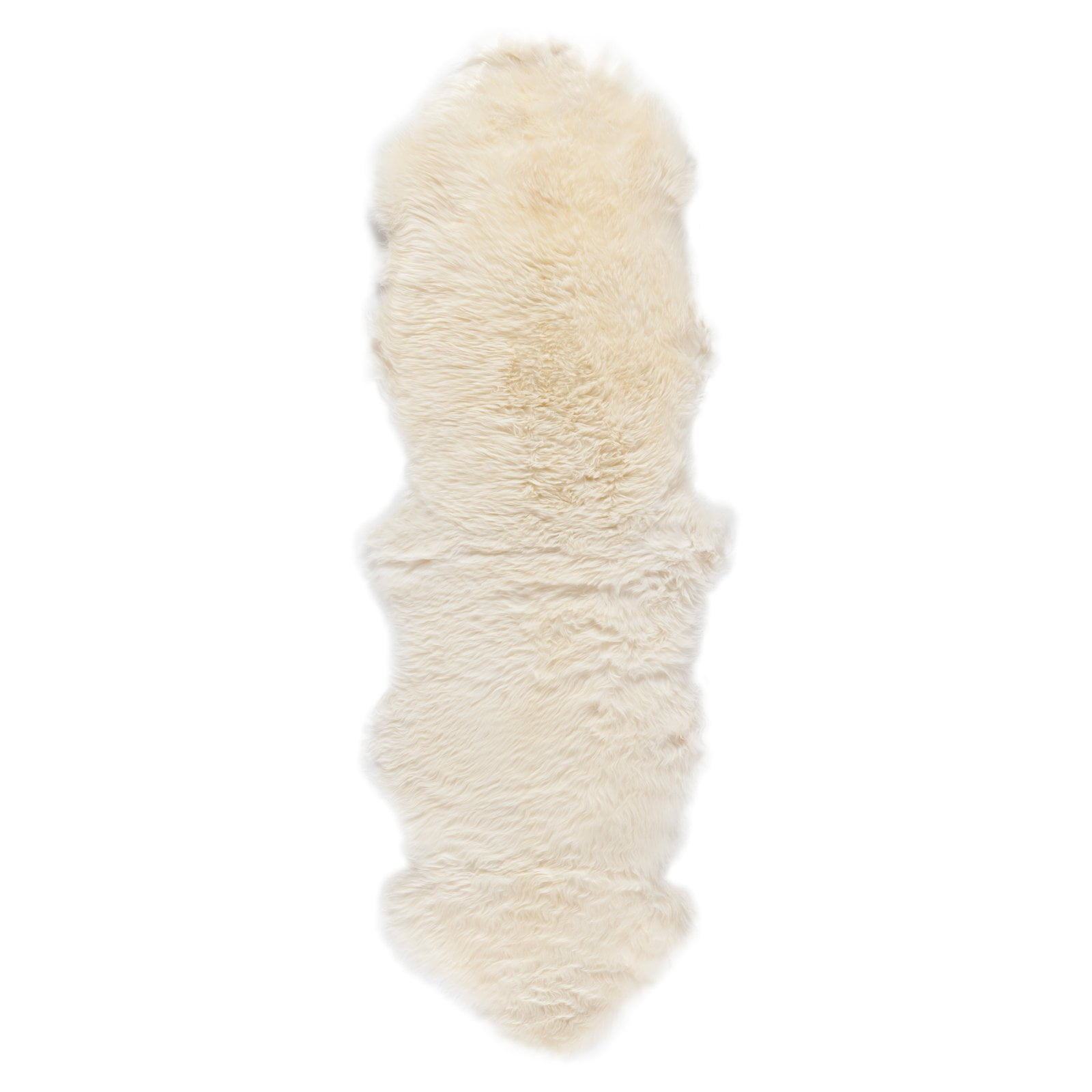 Luxurious Handmade White Sheepskin Shag Rug 24" x 7"