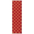 thumbnail image 1 of SAFAVIEH Striped Kilim Jannah Checkered Cotton Runner Rug, Red/Rust, 2'3" x 8', 1 of 8