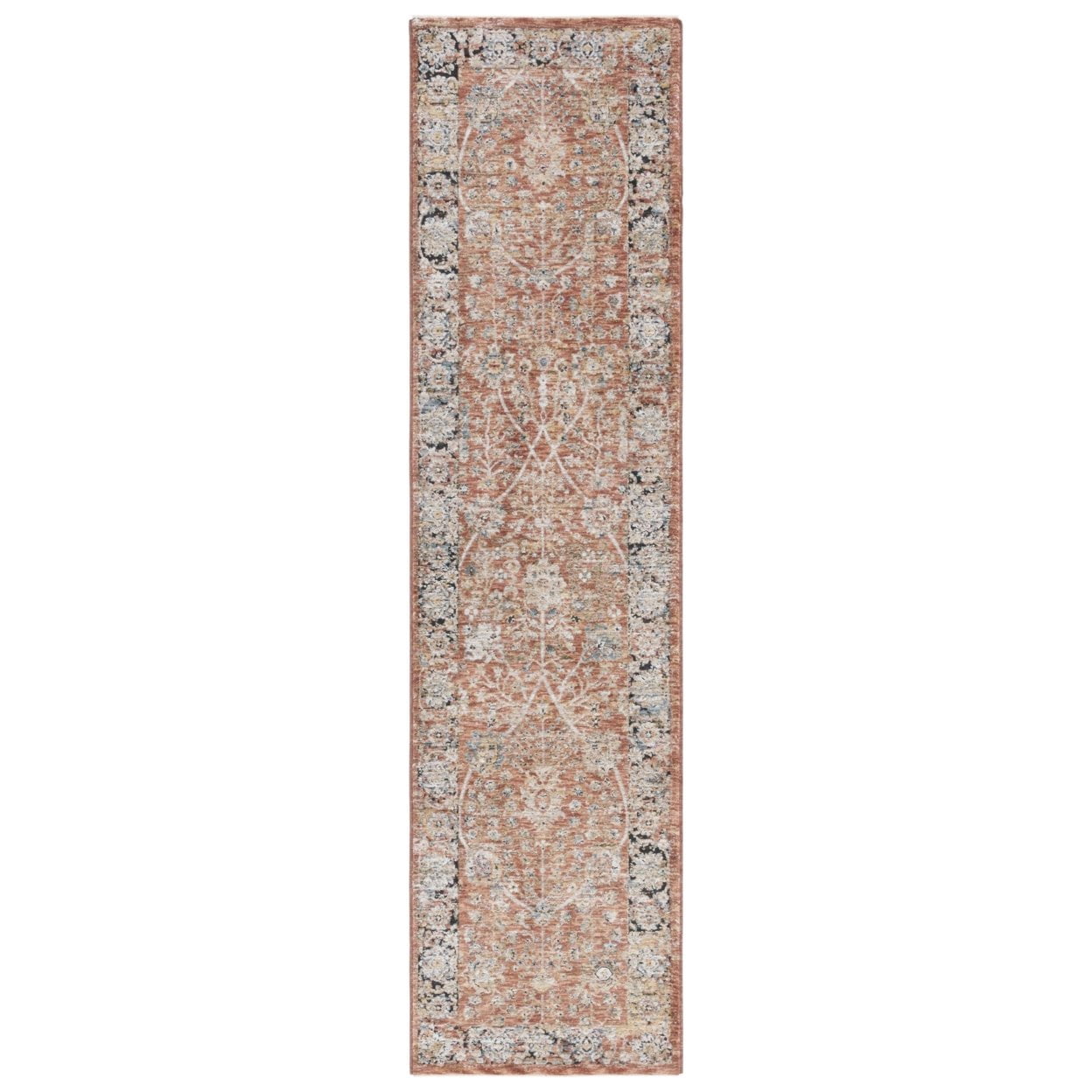 Safavieh Silverado Blue and Rust 2' x 8' Runner Rug
