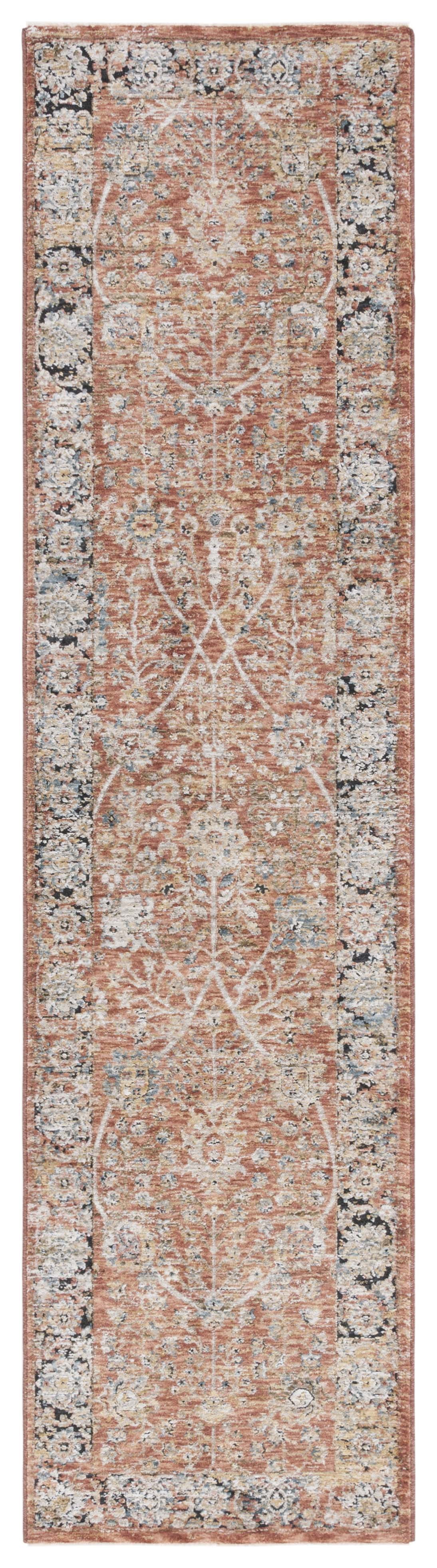 Safavieh Silverado Blue and Rust 2' x 8' Runner Rug