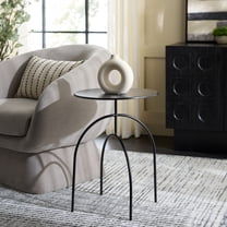 Safavieh Saburo Modern Iron Round End Table, Black