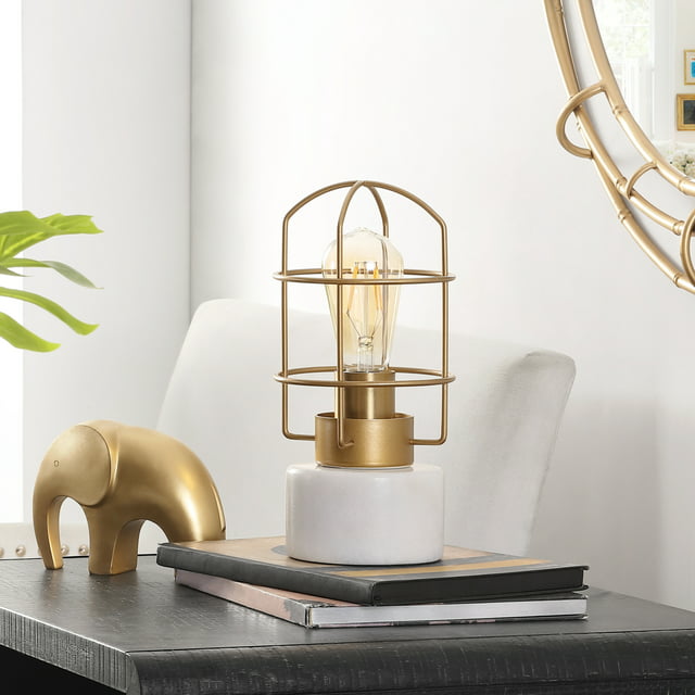 Safavieh Sadaf 10.5 Rustic Iron Table Lamp, Brass
