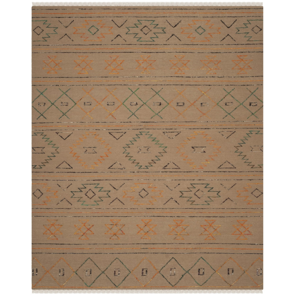 Safari Hand-Knotted Southwestern Wool Area Rug, 8' x 10'