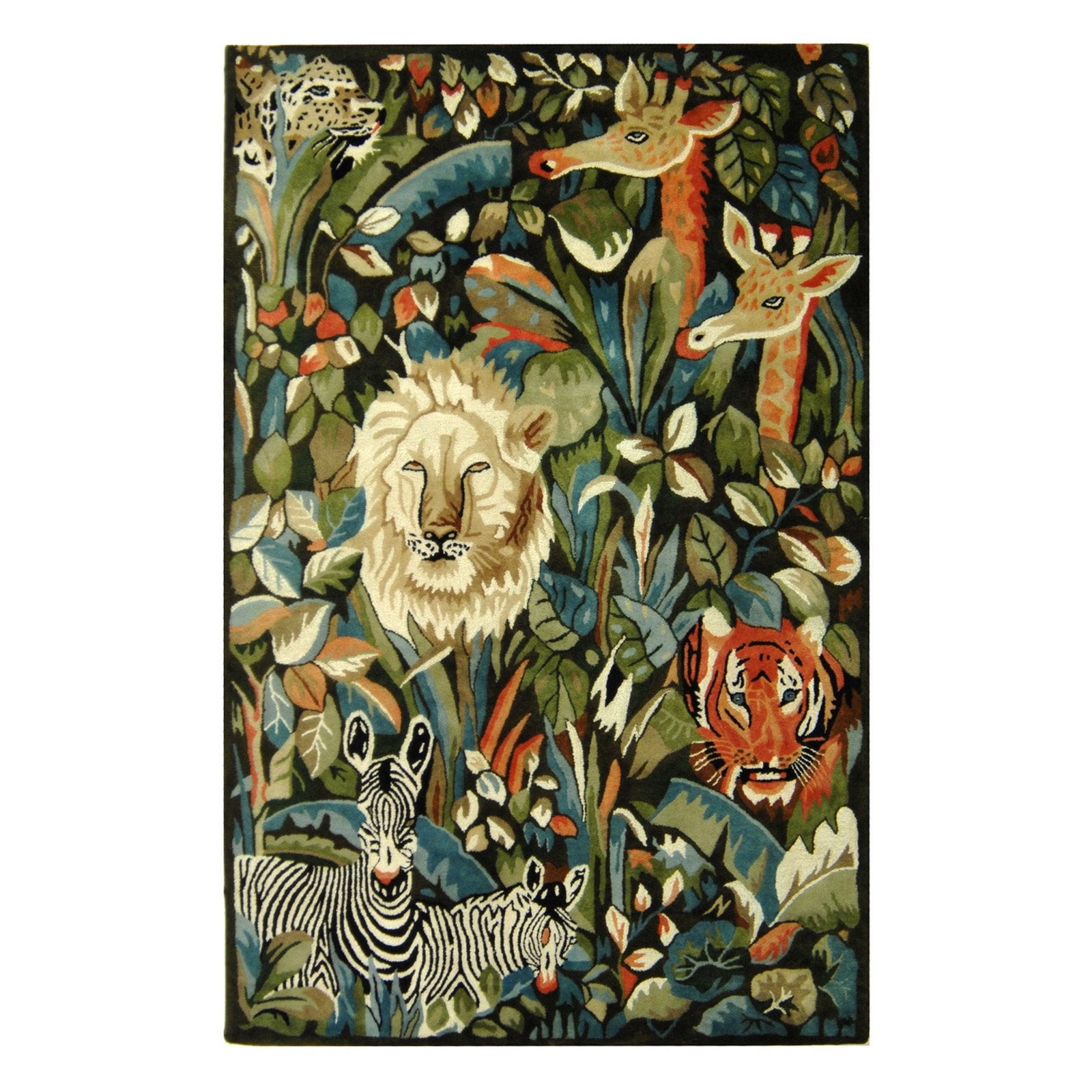 New Rug Collections SAF830A-5-Color:Blue/Multi,Design:Traditional,Shape ...