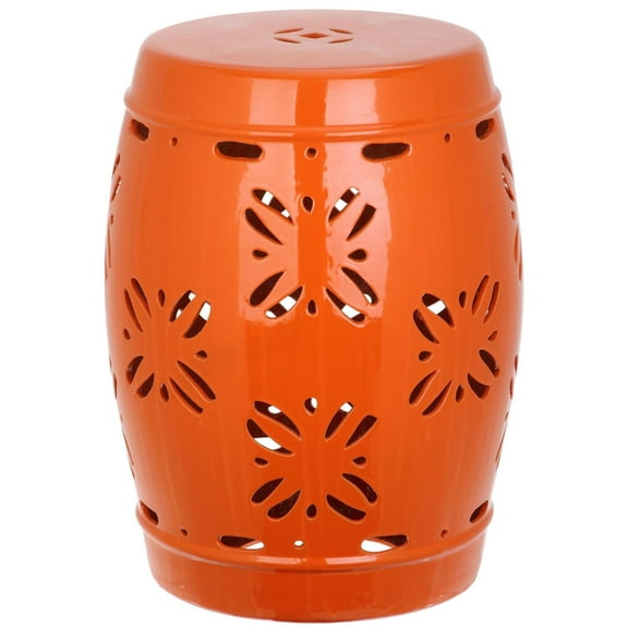 Safavieh  Sakura Orange Ceramic Decorative Garden Stool