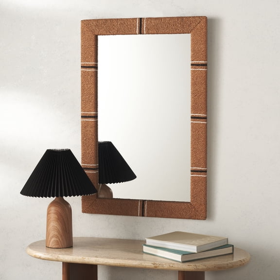 Safavieh Salra 24"x36" Brown and Black Contemporary Wall Mirror