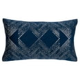 thumbnail image 1 of Safavieh Sarla Geometric Squares Pillow, 12" x 20", Navy/Grey, 1 of 5