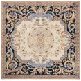 thumbnail image 1 of SAFAVIEH Savonnerie Jorie Bordered Area Rug, Ivory/Navy, 6' x 6' Square, 1 of 8