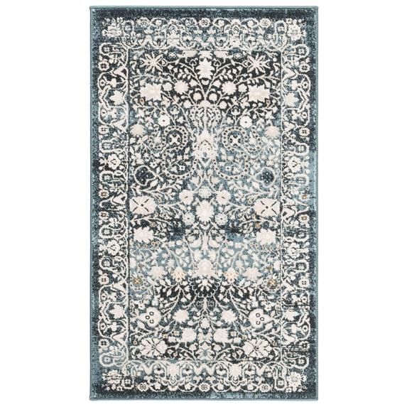 Safavieh Serenity 2'3" X 3'9" Power Loomed Rug in Blue and Ivory