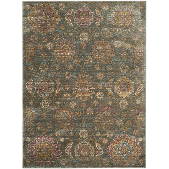 SAFAVIEH Sevilla Cooper Floral Area Rug, Grey/Multi, 4' x 5'7"