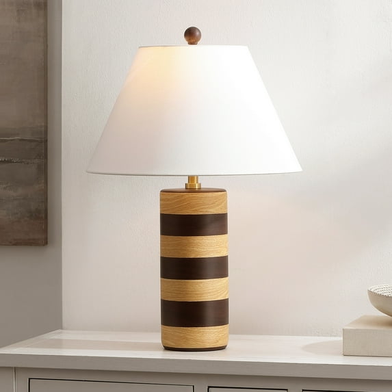 Safavieh Shea 16" Modern Resin Table Lamp, Brown/White
