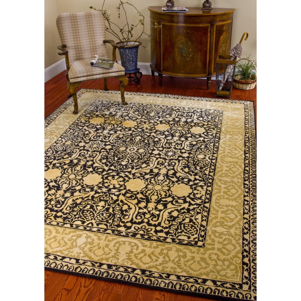 Ivory Elegance Hand-Tufted Wool & Silk Blend 6' Round Rug
