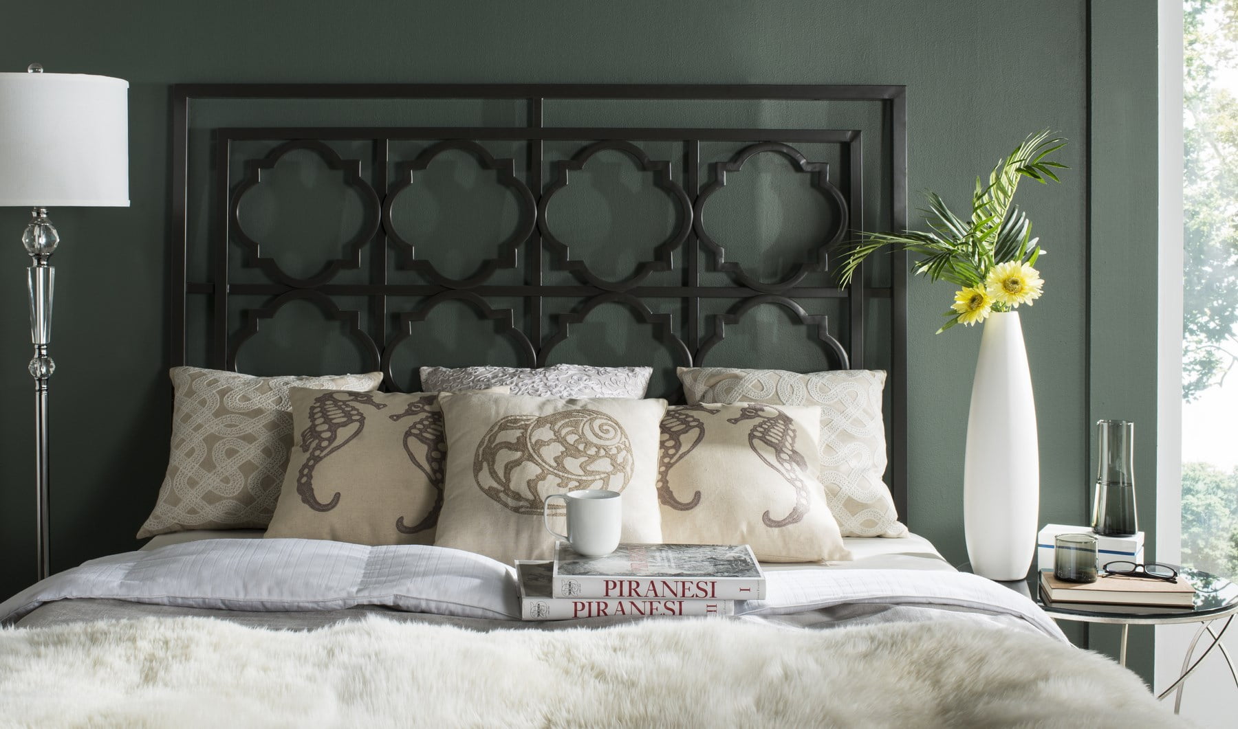 Safavieh Silva Geometric Glam Metal Headboard