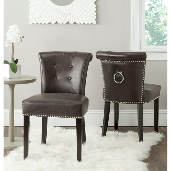 Safavieh Sinclair 21"H Ring Chair (Set Of 2) - Silver Nail Heads