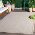 thumbnail image 1 of Safavieh Sisal All-Weather Dixie Bordered Indoor/Outdoor Area Rug, Ivory/Aqua Orange, 5'3" x 7'6", 1 of 15
