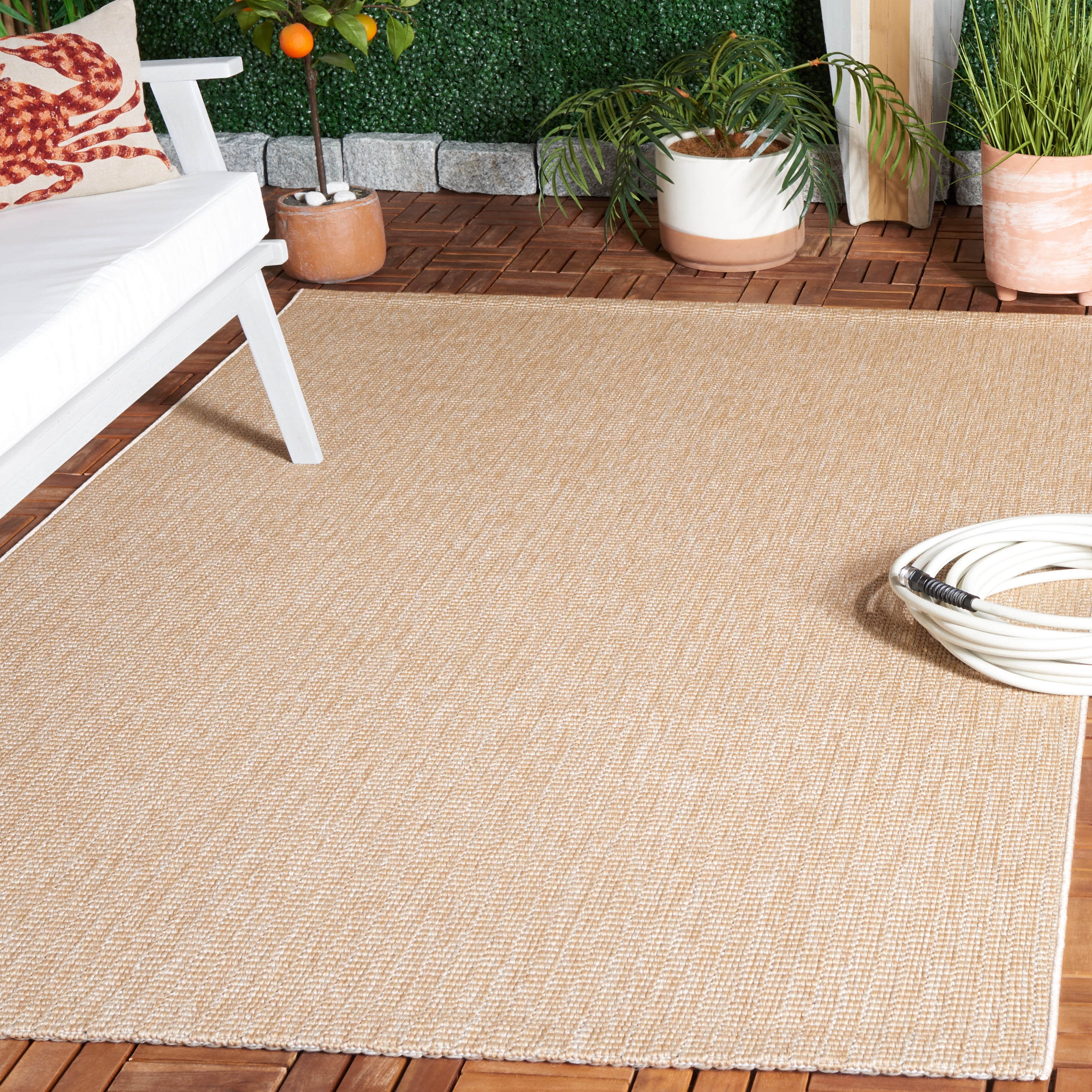 Safavieh Sisal All-Weather Dania Solid Indoor/Outdoor Area Rug, Natural, 3' x 5'