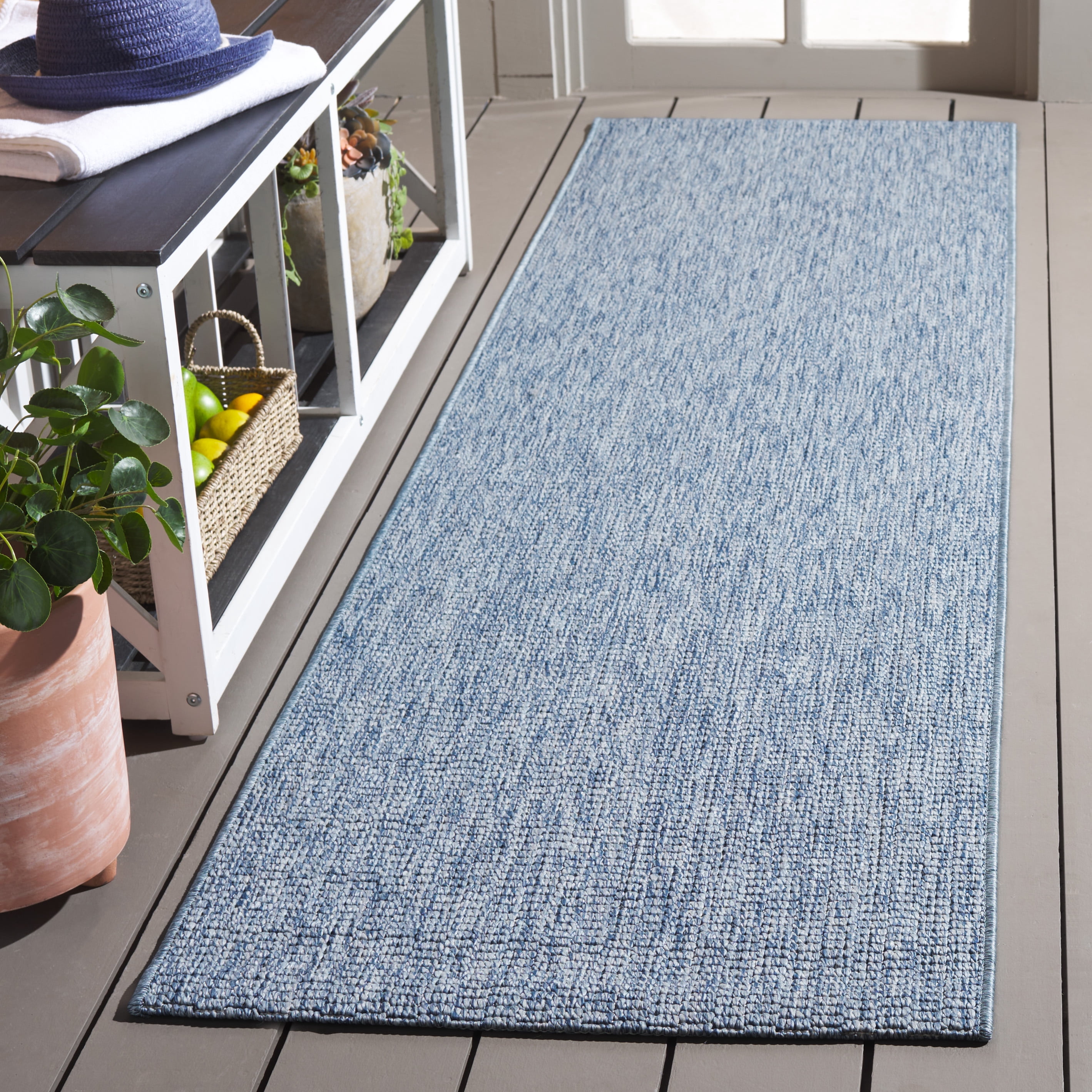 Safavieh Sisal All-Weather Dania Solid Indoor/Outdoor Runner Rug, Blue, 2'2" x 5'