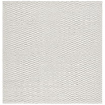 SAFAVIEH Sisal All-Weather Delroy Solid Indoor/Outdoor Area Rug, Light Grey/Ivory, 6'7" x 6'7" Square