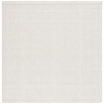 SAFAVIEH Sisal All-Weather Dania Solid Indoor/Outdoor Area Rug, Ivory, 6'7" x 6'7" Square