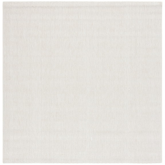 SAFAVIEH Sisal All-Weather Dania Solid Indoor/Outdoor Area Rug, Ivory, 6'7" x 6'7" Square