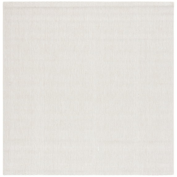 SAFAVIEH Sisal All-Weather Dania Solid Indoor/Outdoor Area Rug, Ivory, 6'7" x 6'7" Square