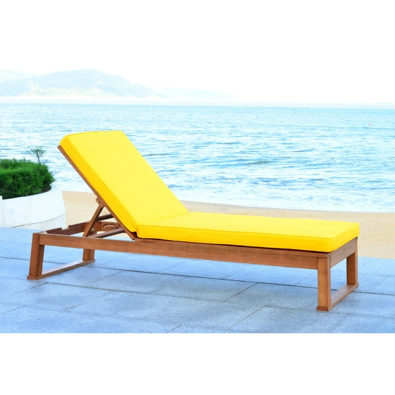 Safavieh Solano Outdoor Contemporary Patio Sunlounger with Cushion