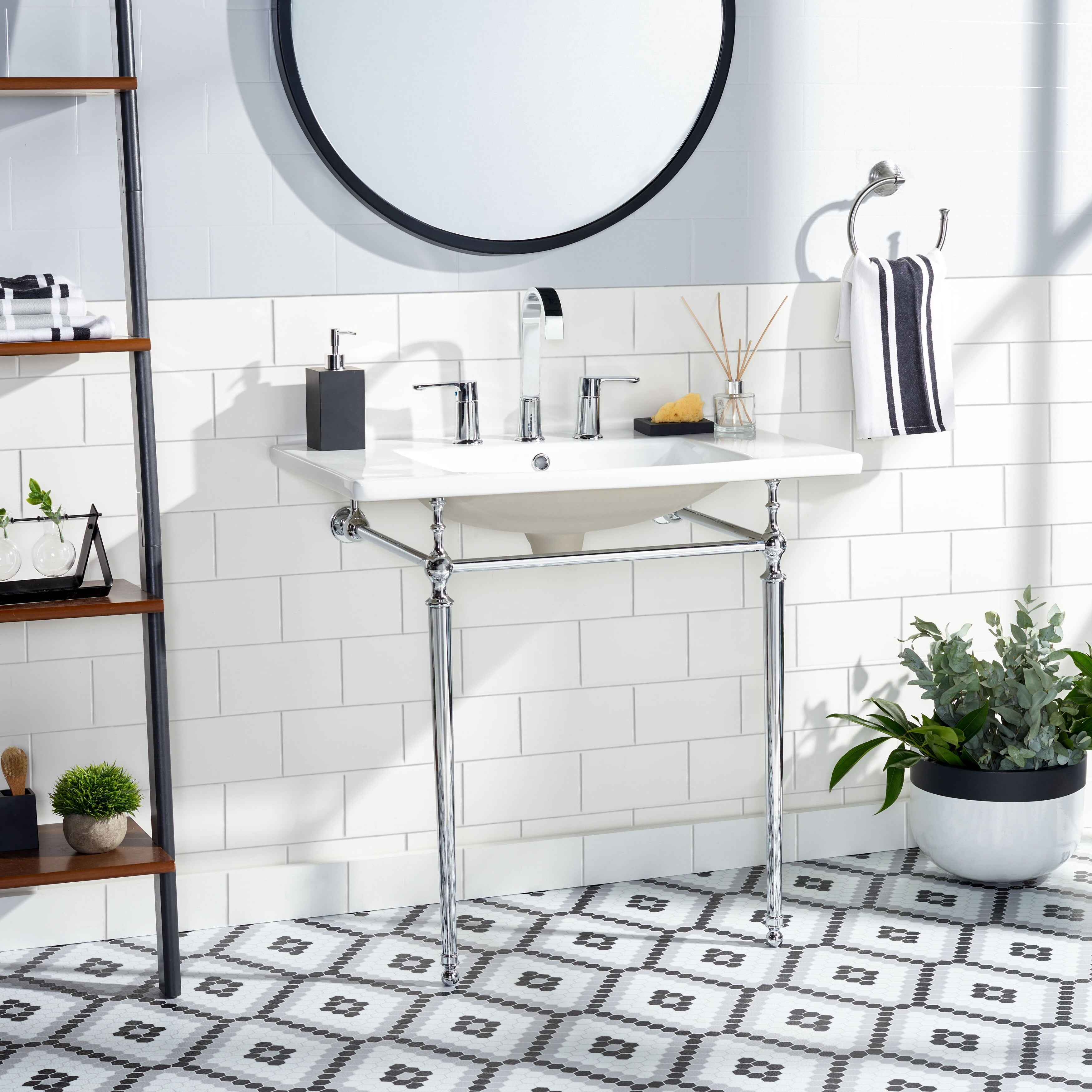 Levin 32-Inch White Ceramic Drop-In Undermount Sink