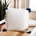 thumbnail image 1 of SAFAVIEH Larzon Pillow White / Navy, 1 of 3