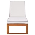 thumbnail image 1 of Safavieh Sophie Eucalyptus Wood Outdoor Lounge Chairs, Natural/White, 1 of 12