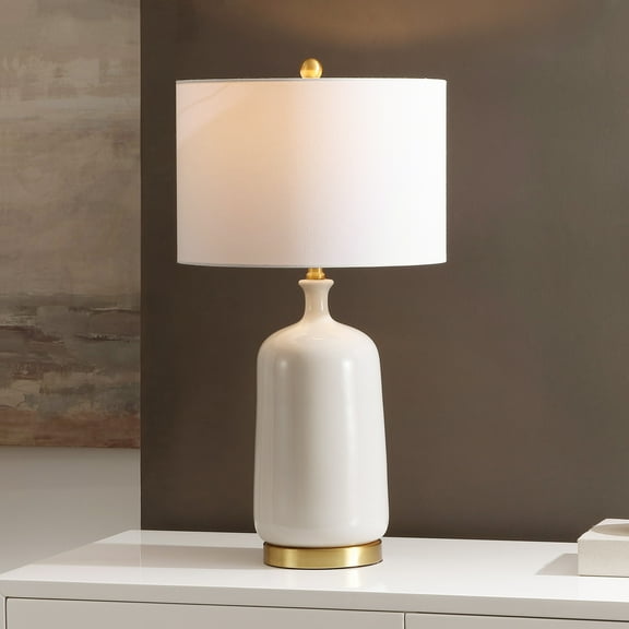 Safavieh Stevie 15" Modern Ceramic Table Lamp, White