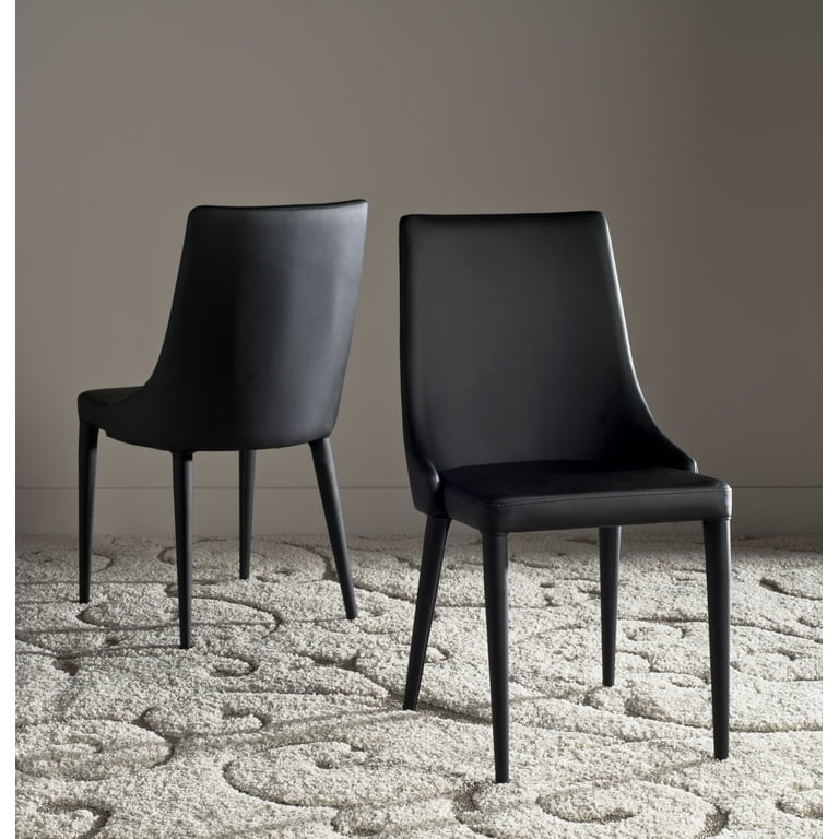 Safavieh Set of 2 Summerset Contemporary Faux Leather Upholstered Side Chair (Metal Frame) Safavieh Set of 2 Summerset Contemporary Faux Leather Upholstered Side Chair (Metal Frame)