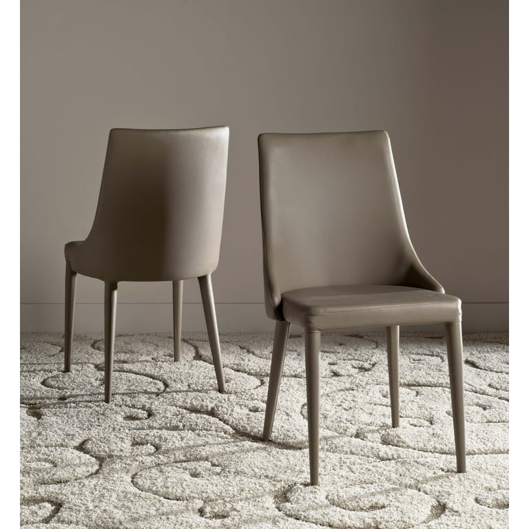 Safavieh Set of 2 Summerset Contemporary Faux Leather Upholstered Side Chair (Metal Frame) Safavieh Set of 2 Summerset Contemporary Faux Leather Upholstered Side Chair (Metal Frame)