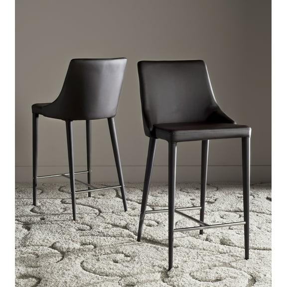 Safavieh Summerset Bicast Leather Counter Stool, Set of 2