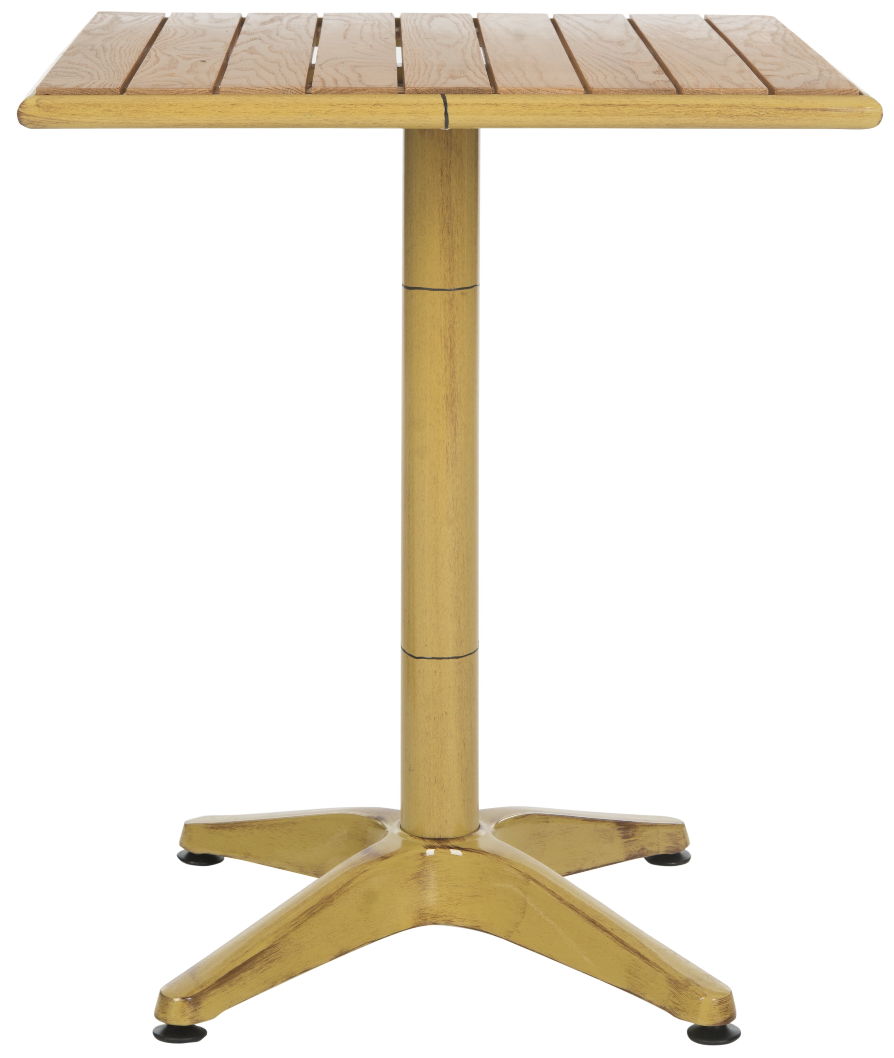 Svana 24" Light Oak Wood Outdoor Dining Table with Bamboo Finish
