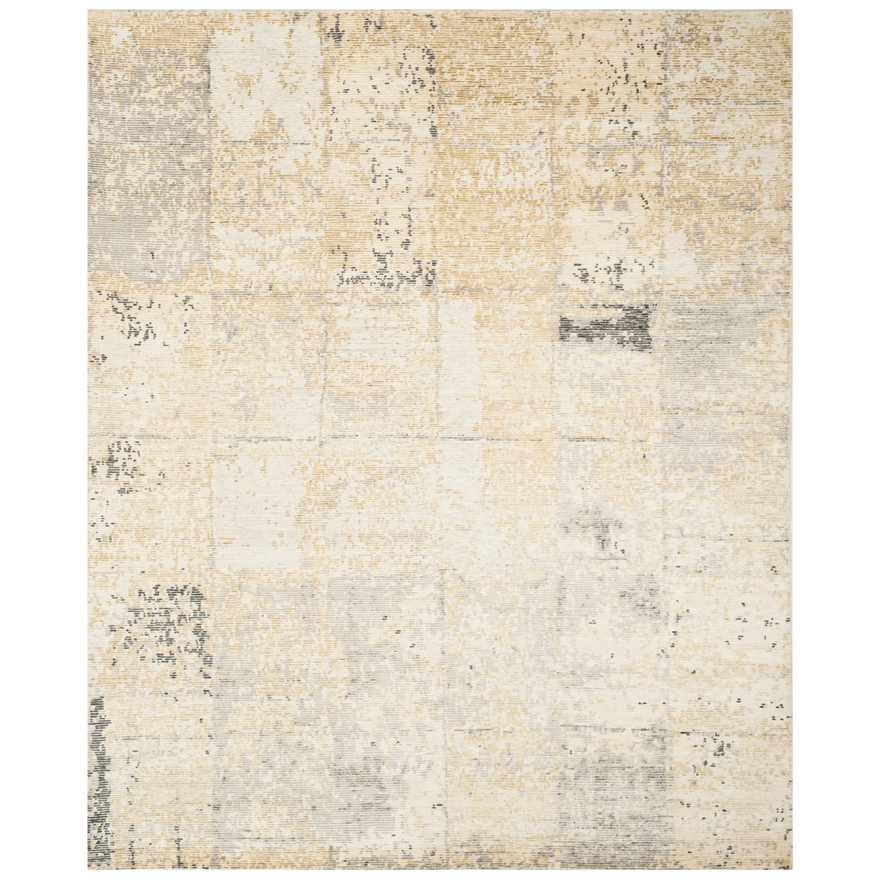 Hand-Knotted Light Blue Abstract Wool Area Rug, 8' x 10'