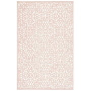 SAFAVIEH Trace Bryan Geometric Area Rug, Ivory/Pink, 2'6" x 4'