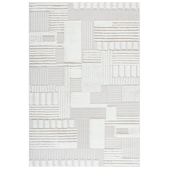 SAFAVIEH Trends Mladen Geometric Area Rug, Beige/Ivory, 5'3" x 7'6"