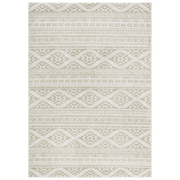 SAFAVIEH Tulum Lakisha Oriental Area Rug, Ivory/Sage, 8' x 10'
