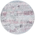 thumbnail image 1 of SAFAVIEH Tacoma Marlyne Abstract Machine Washable Area Rug, Plum/Green, 6' x 6' Round, 1 of 9