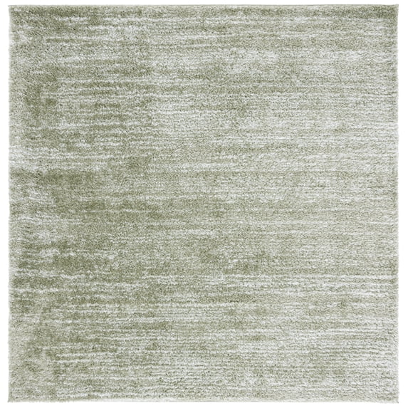 SAFAVIEH Tahoe Trudi Distressed Shag Area Rug, Sage/Ivory, 6'7" x 6'7" Square