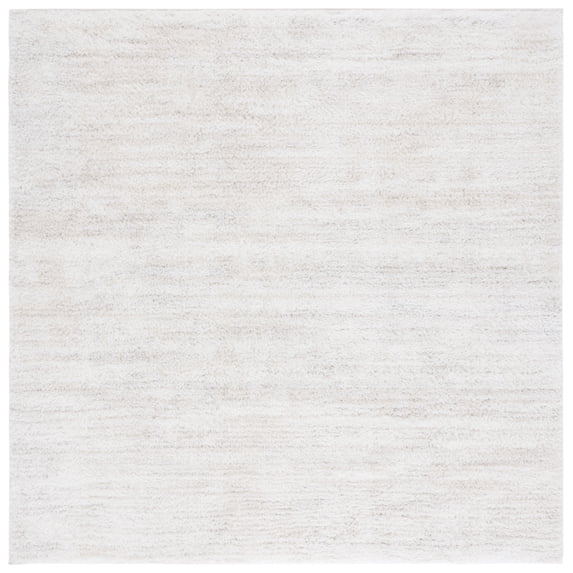 SAFAVIEH Tahoe Trudi Distressed Shag Area Rug, Ivory/Taupe, 6'7" x 6'7" Square