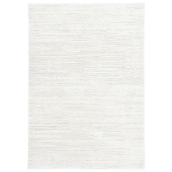 SAFAVIEH Tahoe Trudi Distressed Shag Area Rug, Ivory/Taupe, 9' x 12'