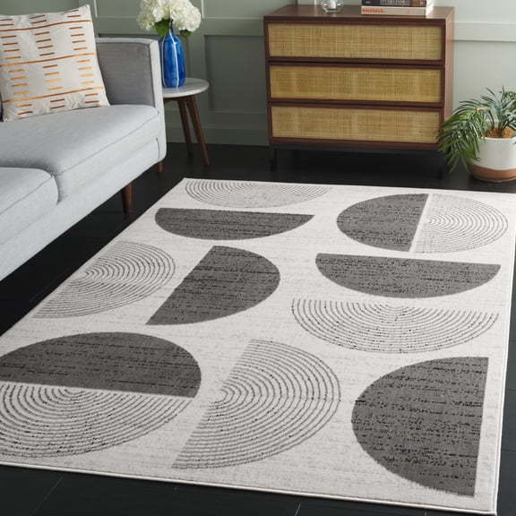 Safavieh Temple Korrine Geometric Area Rug, Ivory/Gray, 9' x 12'