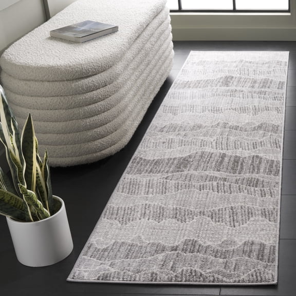 Safavieh Temple Rodina Abstract Runner Rug, Gray/Dark Gray, 2'2" x 8'