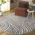 thumbnail image 1 of Safavieh Temple Sefton Abstract Area Rug, Ivory/Gray, 6'7" x 6'7" Round, 1 of 10