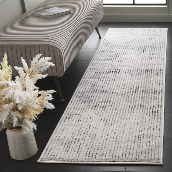 Safavieh Temple Zinnia Abstract Runner Rug, Ivory/Gray, 2'2" x 8'