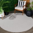 thumbnail image 1 of Safavieh Terrace Eadaoin Geometric Indoor/Outdoor Area Rug, Gray/Ivory, 6'7" x 6'7" Round, 1 of 14