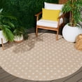 thumbnail image 1 of Safavieh Terrace Kelleh Geometric Indoor/Outdoor Area Rug, Beige/Ivory, 6'7" x 6'7" Round, 1 of 15