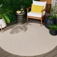 thumbnail image 1 of Safavieh Terrace Wight Geometric Indoor/Outdoor Area Rug, Beige/Ivory, 6'7" x 6'7" Round, 1 of 15