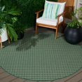 thumbnail image 1 of Safavieh Terrace Wight Geometric Indoor/Outdoor Area Rug, Dark Green/Light Green, 6'7" x 6'7" Round, 1 of 14